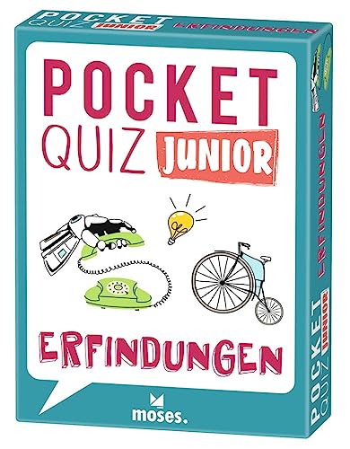 moses. Pocket Quiz Junior Erfindungen, Das Kinderquiz mit 100 Fragen und Fakten rund um die genialsten Erfindungen der Menschheit, Für Kinder ab 8 Jahren