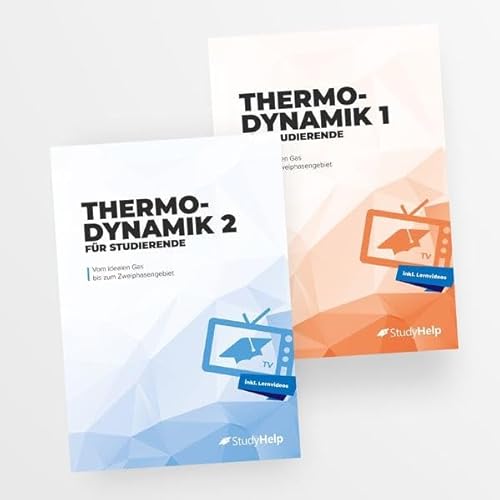 Thermodynamik 1 & 2 Lernhefte Set: StudyHelpTV - für dein Studium, Uni, Lernheft mit Aufgaben