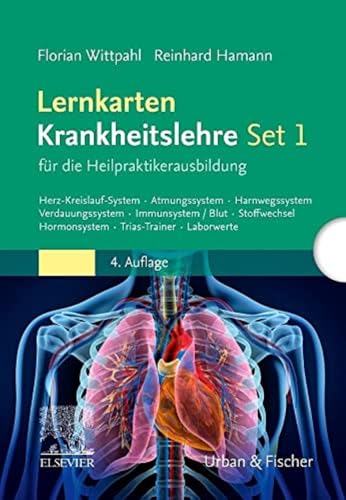 Lernkarten Krankheitslehre Set 1 für die Heilpraktikerausbildung: Herz-Kreislaufsystem, Atmungssystem, Harnwegssystem, Verdauungssystem, ... Hormonsystem, Trias-Trainer, Laborwerte