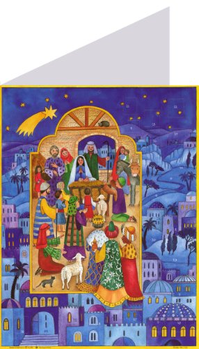 Postkarten-Adventskalender "Krippe in Bethlehem": Papier-Adventskalender von Richard Sellmer Verlag
