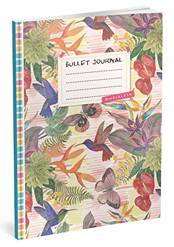 Bullet Journal: Punktraster Notizbuch (Ca. A5) + 100 Seiten + Vintage Softcover | TOP Motiv: Dschungel | Dot Grid Journal, Kalligraphie Übungsheft, Punktpapier +++ Jetzt mit Register +++ von CREATESPACE