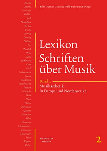 Lexikon Schriften über Musik, Band 2: Musikästhetik in Europa und Nordamerika. von Bärenreiter Verlag