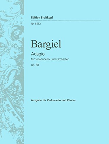 Adagio G-dur op. 38 - Ausgabe für Cello und Klavier (EB 8552)