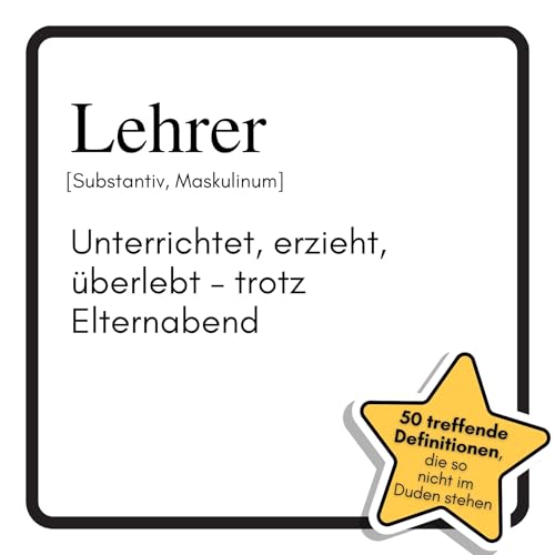 Lehrer: Unterrichtet, erzieht, überlebt – trotz Elternabend. Das lustige Geschenkbuch für Mann, Frau, Kollege, Freund zu Geburtstag, Weihnachten Lehrer: Unterrichtet, erzieht, überlebt – trotz Elternabend. Das lustige Geschenkbuch für Mann, Frau, Kollege, Freund zu Geburtstag, Weihnachten von FlipFlop
