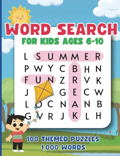 Word Search Book for Kids 6-10 | 100 Fun Themed Search Puzzles, Great for Summer Break | Paperback, Large Print, 200 Pages, 8.5 x 11 von Independently published