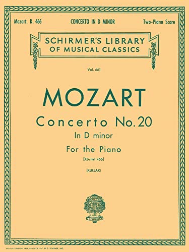Concerto No. 20 in D Minor, K.466: Piano Duet: Schirmer Library of Classics Volume 661 National Federation of Music Clubs 2024-2028 Piano Duets Concerto No. 20 in D Minor, K.466: Piano Duet: Schirmer Library of Classics Volume 661 National Federation of Music Clubs 2024-2028 Piano Duets
