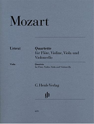 Flötenquartette für Flöte, Violine, Viola und Violoncello: Besetzung: Kammermusik mit Blasinstrumenten (G. Henle Urtext-Ausgabe)