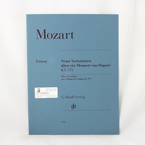 9 Variationen über ein Menuett von Duport KV 573: Besetzung: Klavier zu zwei Händen (G. Henle Urtext-Ausgabe)