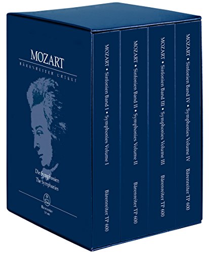 Die Symphonien. 4 Taschenpartituren im Schuber: Hrsg. / Editor: Internationale Stiftung Mozarteum Salzburg. Urtext der Neuen Mozart-Ausgabe; Urtext of the New Mozart Edition