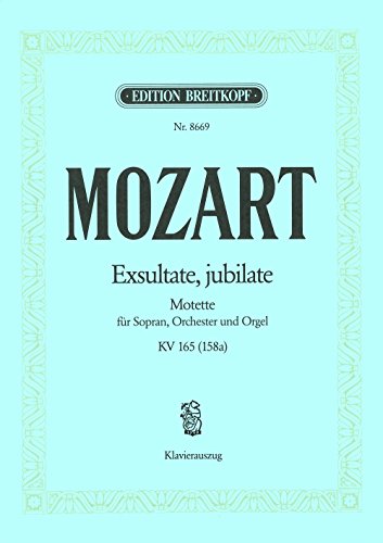 Exsultate, jubilate KV 165 (158a) - Motette - Breitkopf Urtext - Klavierauszug (EB 8669): Sopran und Klavier