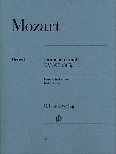 Fantasie d-Moll KV 397 (385g). Klavier: Instrumentation: Piano solo (G. Henle Urtext-Ausgabe) von Henle, G. Verlag