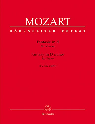 Fantasie für Klavier d-Moll KV 397 (385g). Spielpartitur