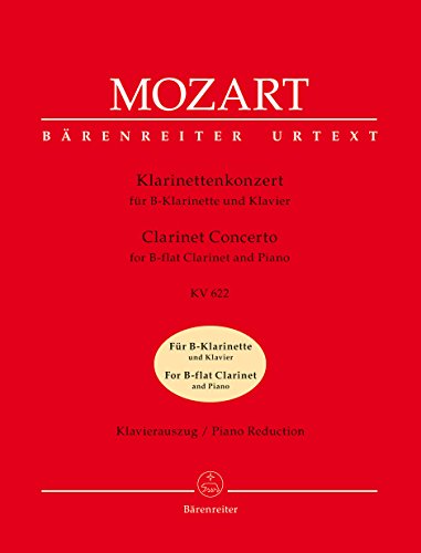 Klarinettenkonzert KV 622. Konzert in A für Klarinette und Orchester. Klavierauszug