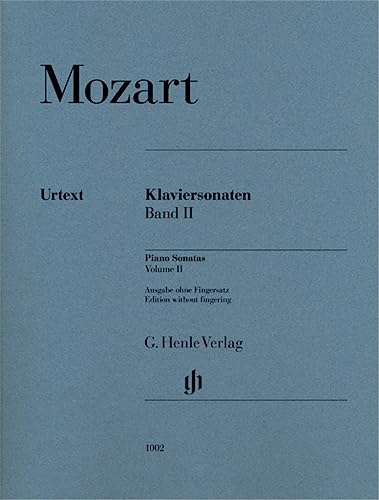 Klaviersonaten, Band II; Ausgabe ohne Fingersatz: Ausgabe ohne FS, Klavier zu zwei Händen; ; Tasteninstrumente; Klavier; Ausgabe ohne Fingersatz; (G. Henle Urtext-Ausgabe)