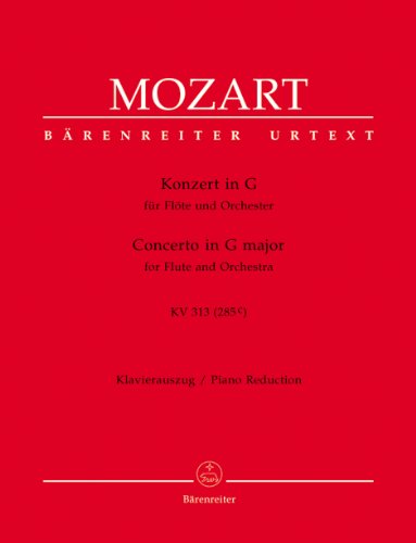 Konzert für Flöte und Orchester G-Dur KV 313 (285c). Klavierauszug, Urtextausgabe