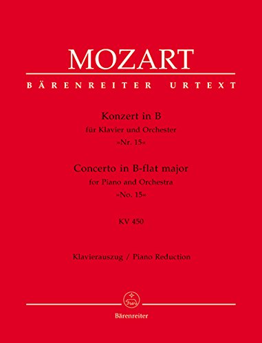 Konzert für Klavier und Orchester Nr. 15 B-Dur KV 450. Klavierauszug von Baerenreiter