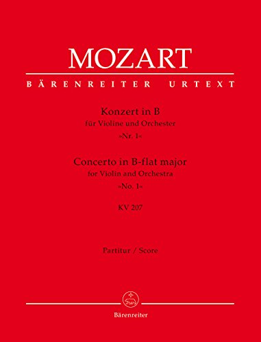Konzert für Violine und Orchester Nr. 1 B-Dur KV 207. Partitur