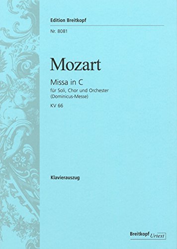 Missa C-dur KV 66 - Dominicus-Messe - Klavierauszug (EB 8081)