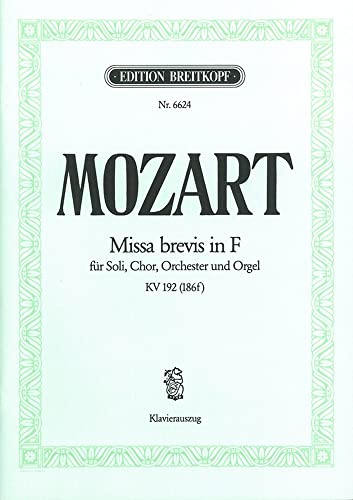 Missa brevis F-dur KV 192 (186f) - Klavierauszug (EB 6624)
