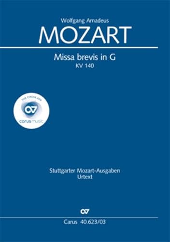 Missa brevis in G (Klavierauszug): KV 140 (235d), 1773 (?)