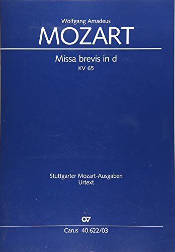 Missa brevis in d (Klavierauszug): KV 65 (61a), 1769