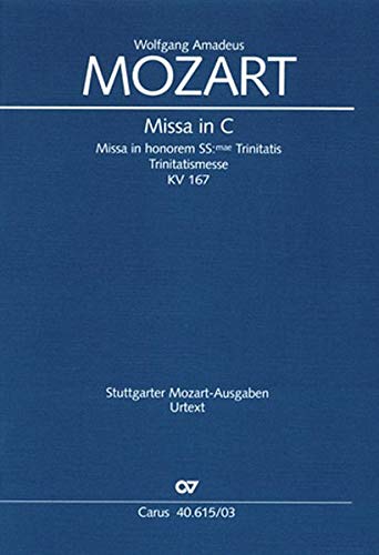 Missa in C (Klavierauszug): Trinitatismesse KV 167, 1773 von Carus Verlag