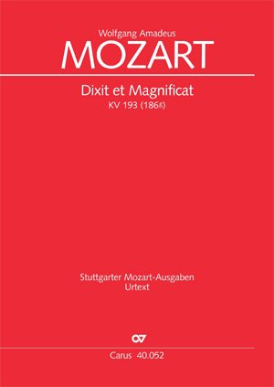 Mozart: Dixit et Magnificat (KV 193). Partitur