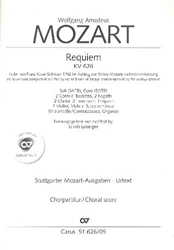Mozart: Requiem (KV 626). Chorpartitur (20 St.)