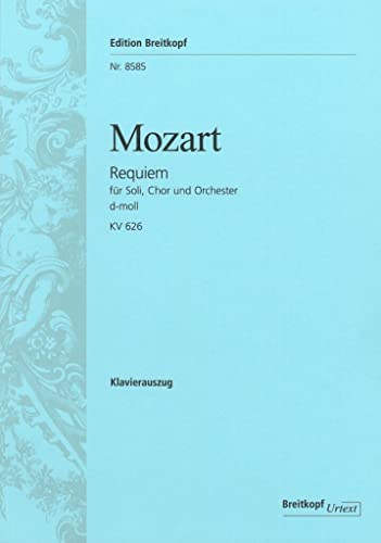 Requiem d-moll KV 626 - nach Eybler/Süßmayr vervollständigt von H.C. Robins Landon - Breitkopf Urtext - Klavierauszug (EB 8585): Für Soli, Chor und Klavier von Breitkopf & Hï¿½rtel