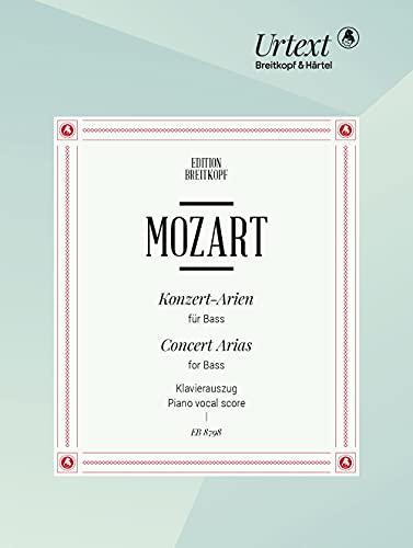 Sämtliche Konzert-Arien für Bass - Breitkopf Urtext (EB 8798): Ausgabe für Bass und Klavier