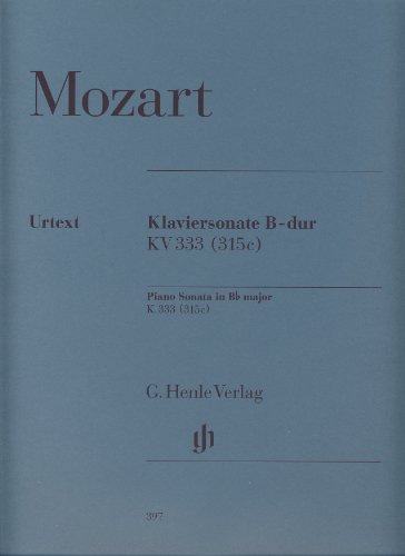 Sonate 13 B-Dur KV 333 (315c). Klavier: Besetzung: Klavier zu zwei Händen (G. Henle Urtext-Ausgabe) von G. Henle Verlag