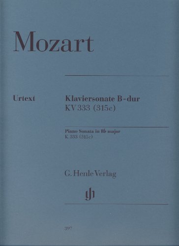 Sonate 13 B-Dur KV 333 (315c). Klavier: Besetzung: Klavier zu zwei Händen (G. Henle Urtext-Ausgabe)