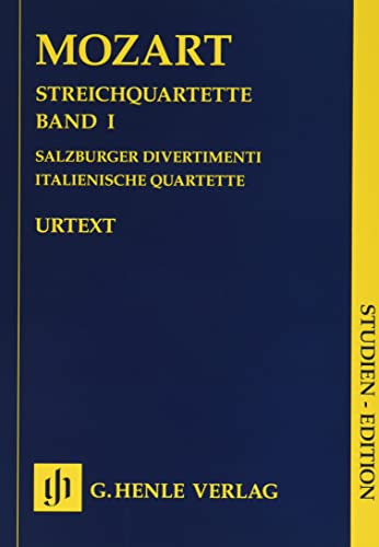 Streichquartette Band I (Italienische Quartette, Salzburger Divertimenti), Studienedition: Besetzung: Streichquartette (Studien-Editionen: Studienpartituren)