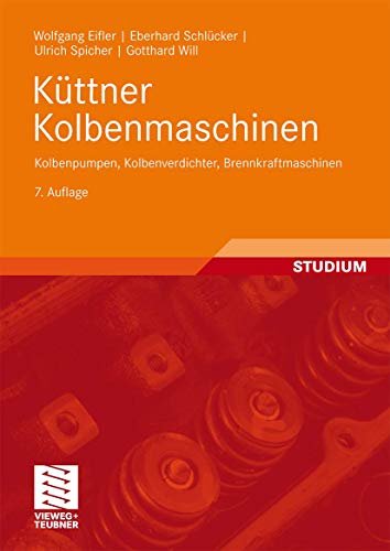 Küttner Kolbenmaschinen: Kolbenpumpen, Kolbenverdichter, Brennkraftmaschinen von Vieweg+Teubner Verlag