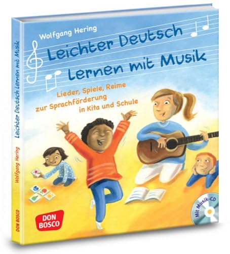 Leichter Deutsch lernen mit Musik, m. Audio-CD und Bildkarten: Lieder, Spiele, Reime zur Sprachförderung in Kita und Schule