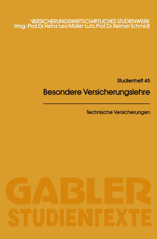 Technische Versicherungen von Gabler Verlag