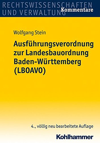 Ausführungsverordnung zur Landesbauordnung Baden-Württemberg (LBOAVO)