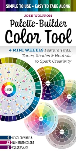 Palette-Builder Color Tool: 4 Mini Wheels Feature Tints, Tones, Shades & Neutrals to Spark Creativity; Simple to Use, Easy to Take Along