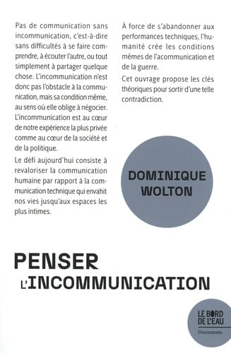 Penser l'incommunication von BORD DE L EAU