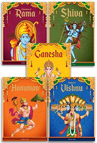 Children's First Mythology Stories: Ram / Shiva / Hanuman / Ganesha / Vishnu (Classic Tales from India) von Wonder House Books