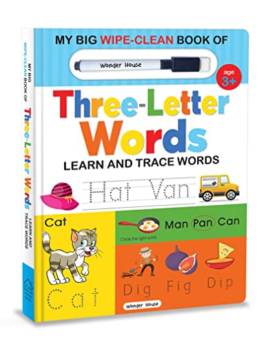 My Big Wipe and Clean Book of Three Letter Words for Kids: Learn and Trace Words von Wonder House Books