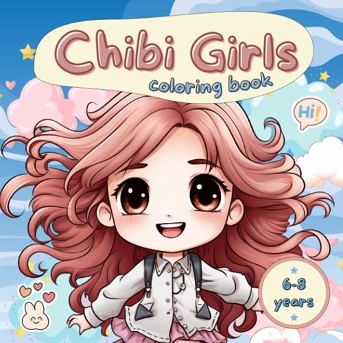 Chibi Girls Coloring Book for Kids Ages 6-8: Cute Kawaii and Adorable Manga Anime Japanese Drawings for Girls