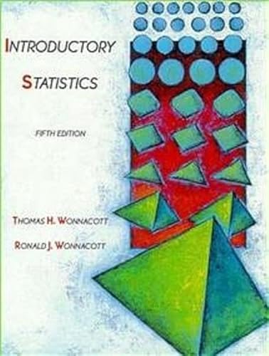 Introductory Statistics (Wiley Series in Probability and Mathematical Statistics. Applied probabilitY and Statistics) von Wiley