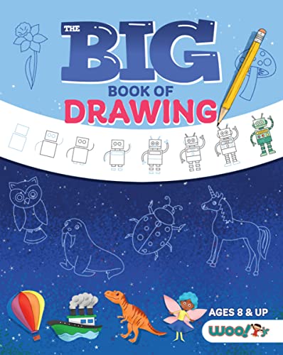 The Big Book of Drawing: Over 500 Drawing Challenges for Kids and Fun Things to Doodle (How to draw for kids, Children's drawing book) (Woo! Jr. Kids Activities Books) von WooJr