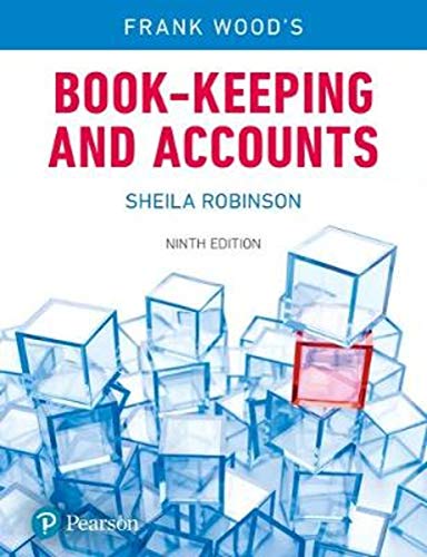 Frank Wood's Book-keeping and Accounts, 9th Edition von Pearson