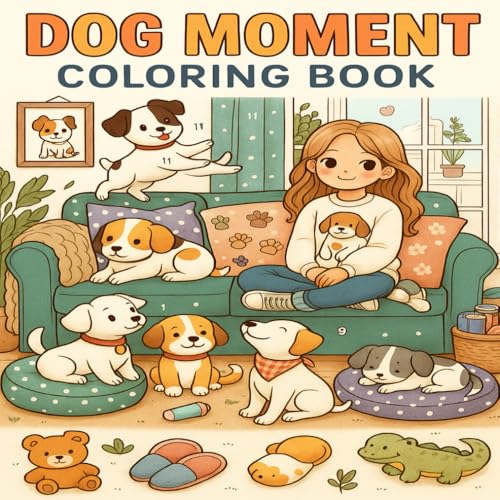 Dog Moment Coloring Book: Cute Dogs Moments for Stress Relief Simple Coloring Book for Adults, Teens and Kids Dog Moment Coloring Book: Cute Dogs Moments for Stress Relief Simple Coloring Book for Adults, Teens and Kids von Independently published