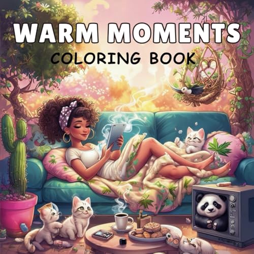 Warm Moments Coloring Book For Adults and Teens: Warm, Comforting, and Gentle Scenes of a Mother and Her Children (Contains Emotional Moments Between Animals and Their Mothers) von Independently published