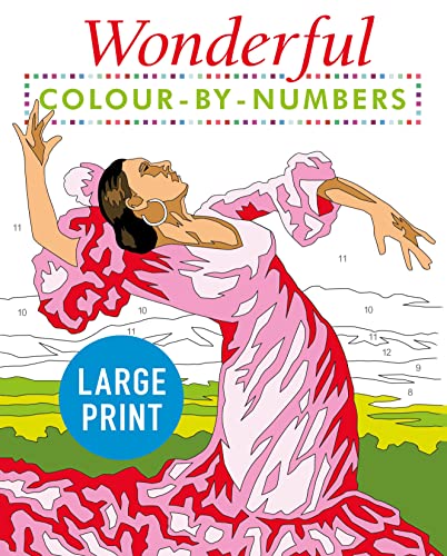 Wonderful Colour by Numbers Large Print: Easy to Read (Arcturus Large Print Colour by Numbers Collection)