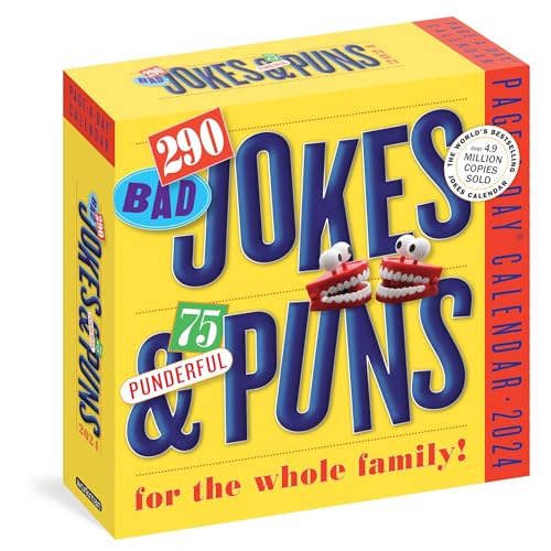 290 Bad Jokes & 75 Punderful Puns for the Whole Family Page-A-Day Calendar 2024: The World's Bestselling Jokes Calendar von Workman Publishing