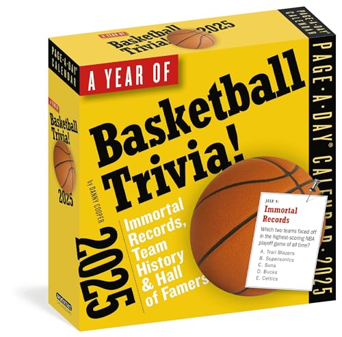 A Year of Basketball Trivia Page-A-Day® Calendar 2025: Immortal Records, Team History & Hall of Famers von Workman Calendars